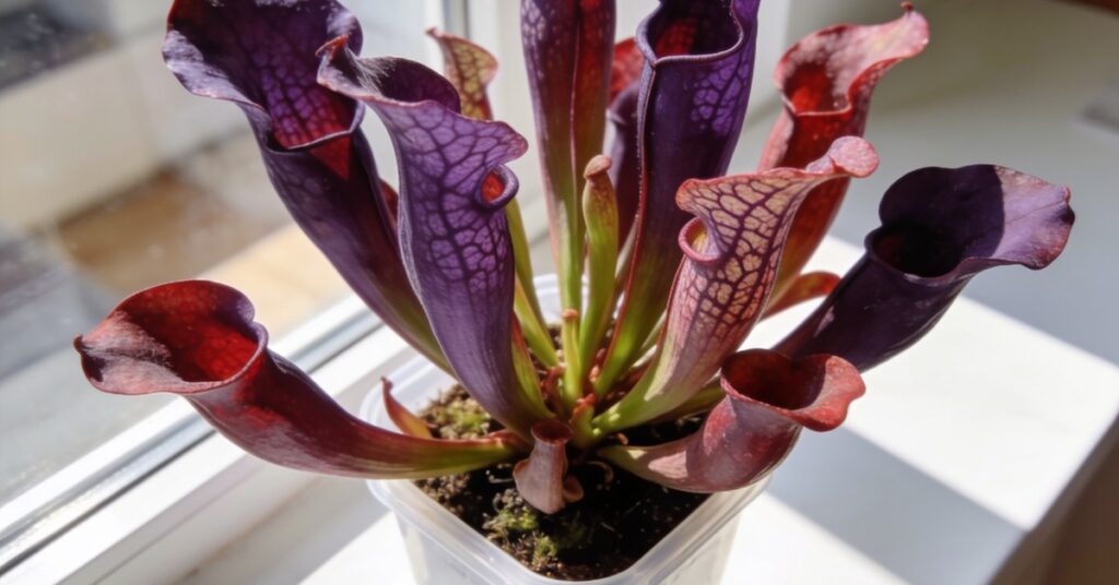 Sarracenia purpurea: jak uprawiać tę niezwykłą roślinę owadożerną?