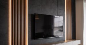 Elegancka ściana z telewizorem: 10 świetnych pomysłów na aranżację salonu